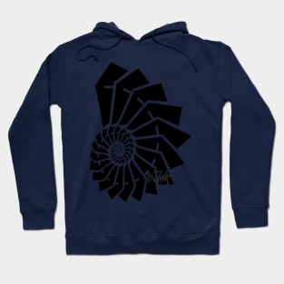 Geometric Nautilus Spiral Swirl Hoodie